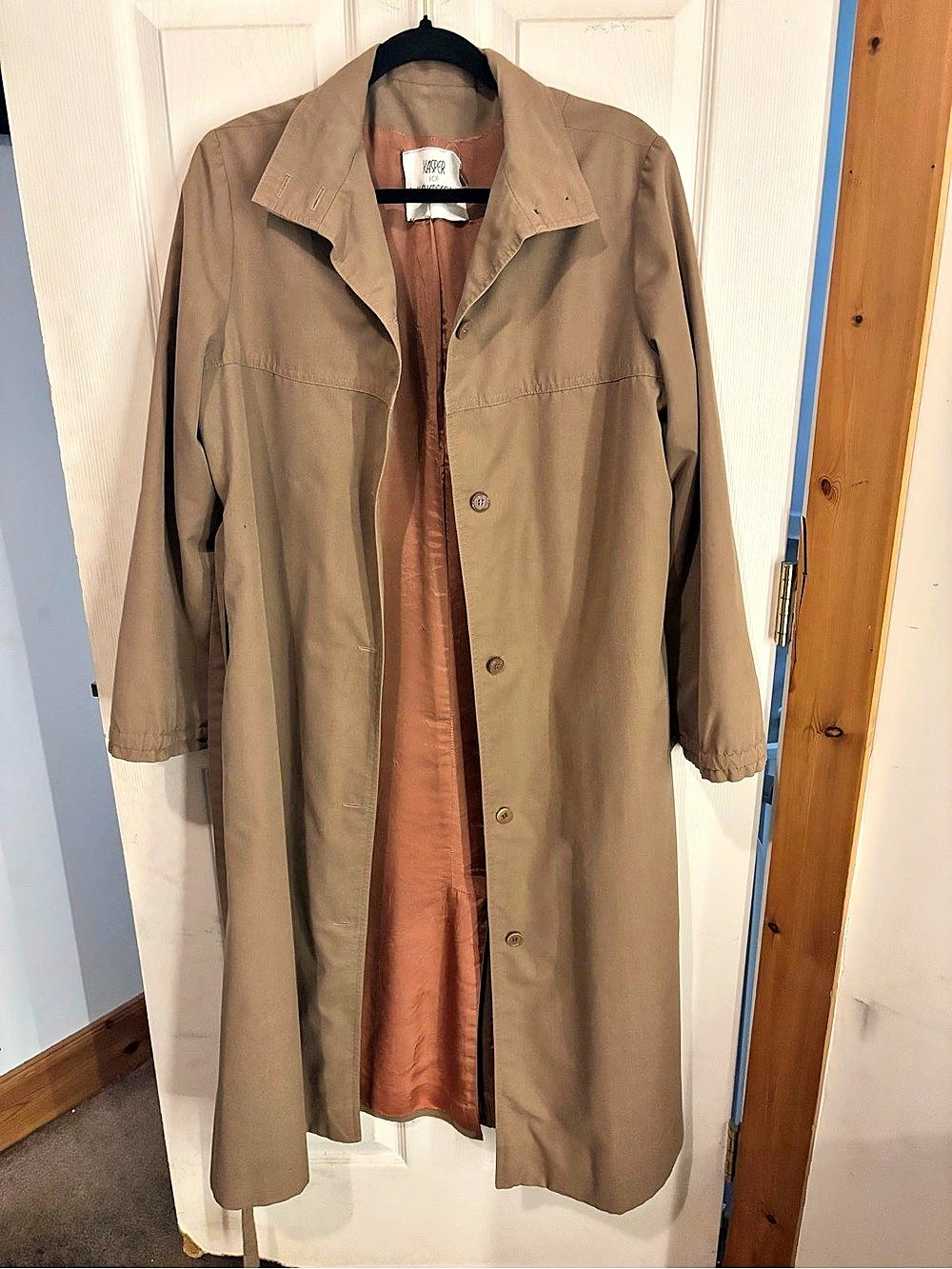 Kasper for Weathergroup Belted Trench Coat in Brown Like New